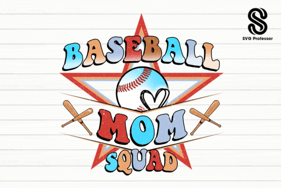 Baseball Mom Squad PNG: Graphics for Crafts