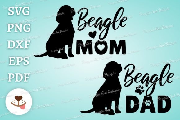 Beagle Mom Beagle Dad: Graphics for Crafts & Sales
