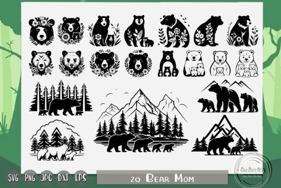 Bear Mom, Bear Family, Floral Bear: Crafts & Graphics Review