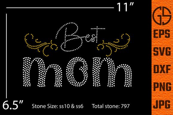 Best Mom Rhinestone Template: Graphics for Crafts