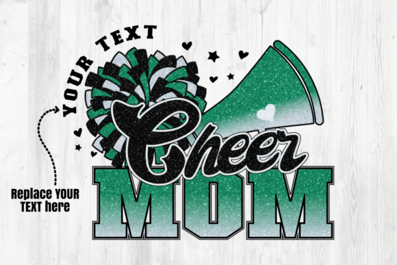 Cheer Mom Green White Sublimation: A Designer's Take