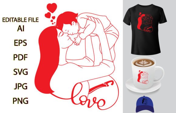 Love Mom and Baby: Graphics for Crafts & Sales