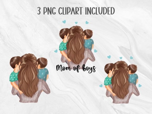 Mom of Boys Clipart: Graphics for Crafts & Branding